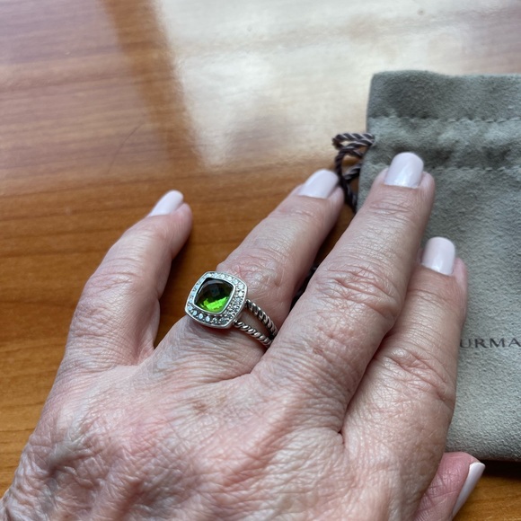 David Yurman Peridot & diamond ring - Picture 1 of 9